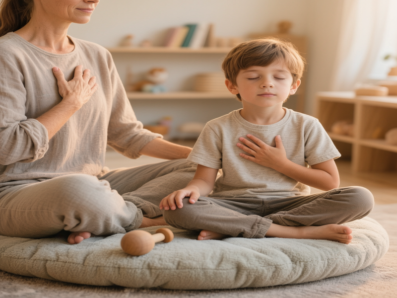 Stress-reduction therapy for children at the Autism and ADHD Center in Pune