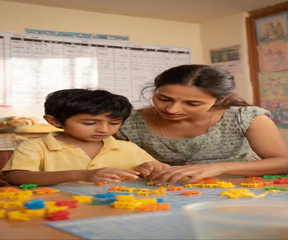 Life skills training session for a child at the Best ADHD and Autism Center in Pune