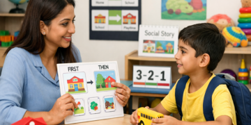 Transition support therapy session for a child at the Best ADHD and Autism Center in Pune