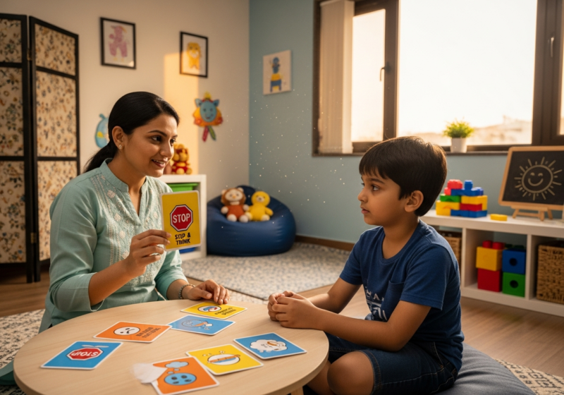 Impulse control therapy session at the Best ADHD and Autism Center in Pune