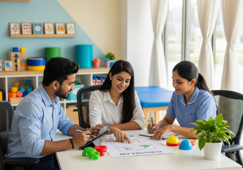 Multidisciplinary therapy team supporting a child at the Best ADHD and Autism Center in Pune