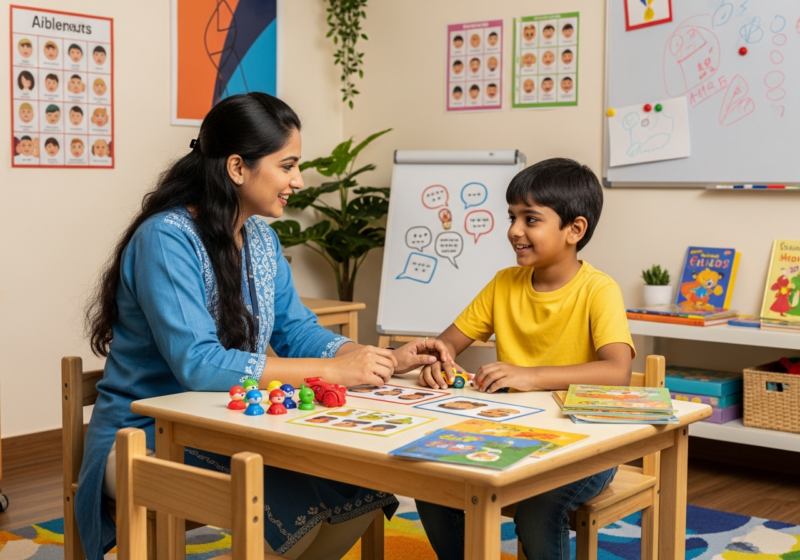 Pragmatic language therapy session at the Best ADHD and Autism Center in Pune