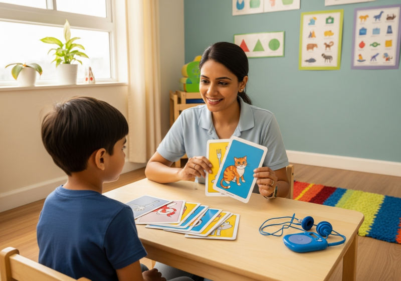 Receptive language development therapy session at the Best ADHD and Autism Center in Pune