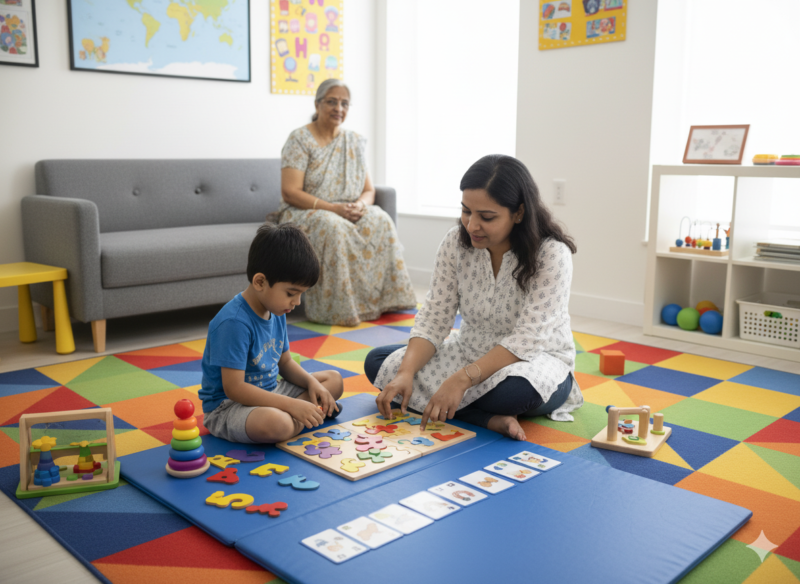 Focus-building activity at the Best ADHD and Autism Center in Hadapsar