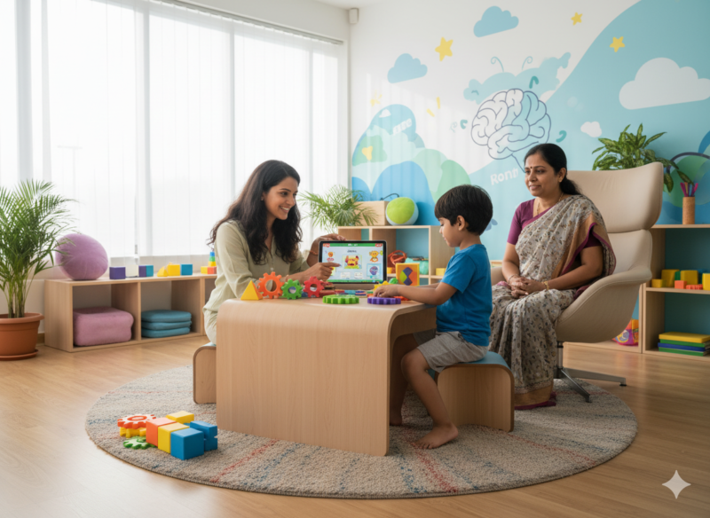 Child receiving therapy at the best ADHD and Autism center in Hadapsar